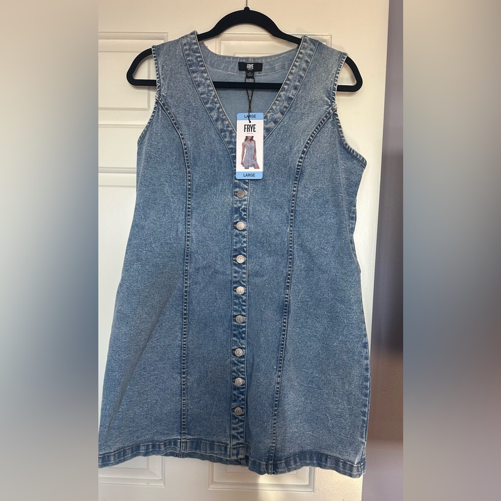 Frye Denim Sleeveless Button-Front Dress